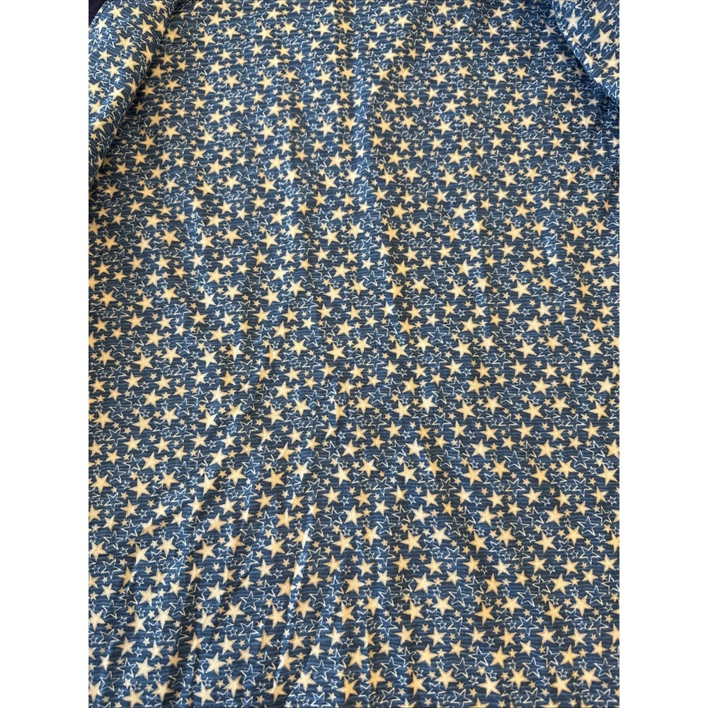 Vintage Handmade Holiday Vest Blue Stars One Size Reversible Cabin Cottagecore - Picture 5 of 11